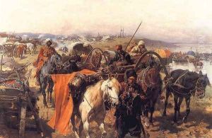 Obóz Zaporozców by Josef von Brandt