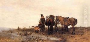 Przed burza by Josef von Brandt