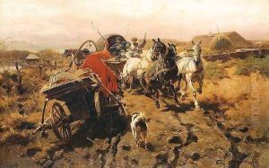 Trudny przejazd by Josef von Brandt