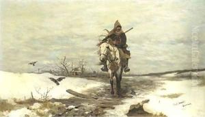 The lone hunter by Josef von Brandt