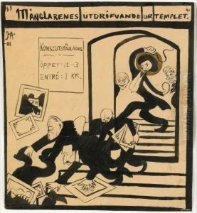Manglarenes Utdrifvande Ur Templet by Ivar Arosenius