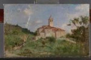 Paesaggio Con Chiesetta by Carlo Arpini