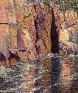 The Cliffs at Ironbound Island, Maine by John Leslie Breck