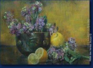 Nature Morte Aux Fleurs Et Aux Citrons by Berthe Art