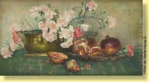 Composition Aux Fleurs Et Aux Grenades by Berthe Art