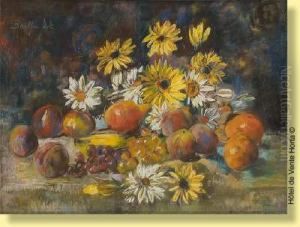 Composition Aux Fleurs Et Aux Fruits by Berthe Art