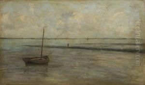 Retour Du Pecheur Sur Le Brise-lames by Louis Artan De Saint-Martin