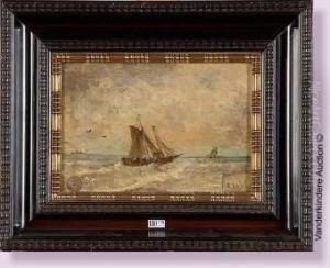 Bateaux De Peche by Louis Artan De Saint-Martin