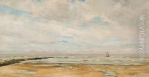 Plage Et Mer Heyst by Louis Artan De Saint-Martin