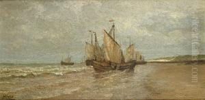 Bateaux Sur Mer by Louis Artan De Saint-Martin