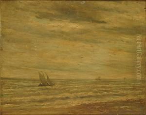 Voiliers En Mer by Louis Artan De Saint-Martin