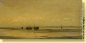 Barques Echouees by Louis Artan De Saint-Martin