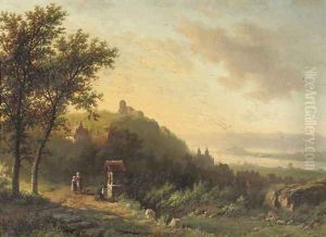 On the outskirts of a riverside town by Willem Bodemann