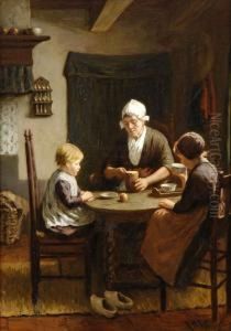 Hollandische Familie Beim Mittagsmahl.