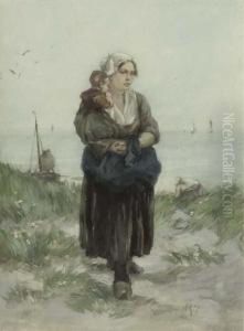 A Walk In The Dunes by David Adolf Constant Artz