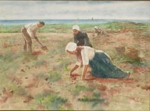 Potato Gatherers by David Adolf Constant Artz