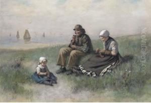A Fisherman And His Family by David Adolf Constant Artz