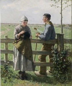 Flirtation by David Adolf Constant Artz