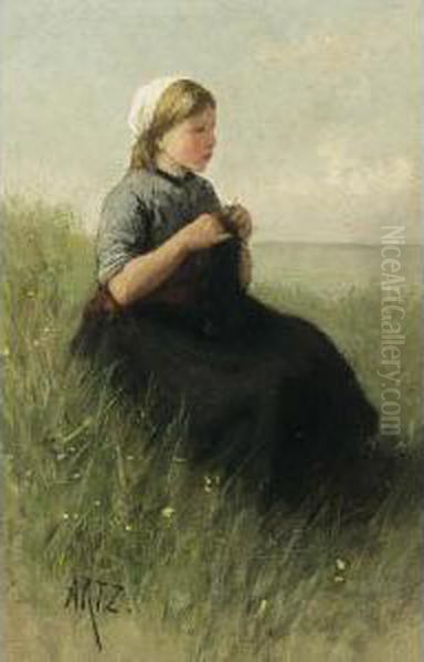 Awaiting Father's Return On Scheveningen Beach - view 1