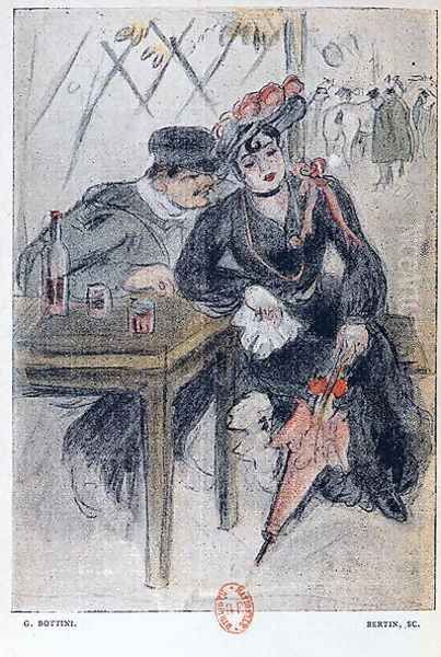 A Prostitute and her Client, illustration from 'La Maison Philibert' - view 1