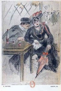 A Prostitute and her Client, illustration from 'La Maison Philibert'