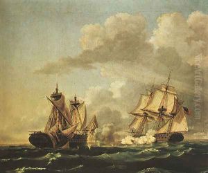 Naval Battle Between the United States and the Macedonian on Oct. 30. 1812. - 1813 by Thomas Birch