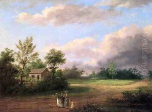 Strolling along a Country Roas by Thomas Birch
