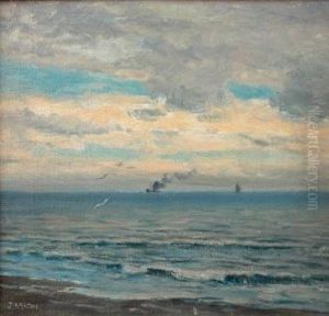 Coastal Scene With Steamer
