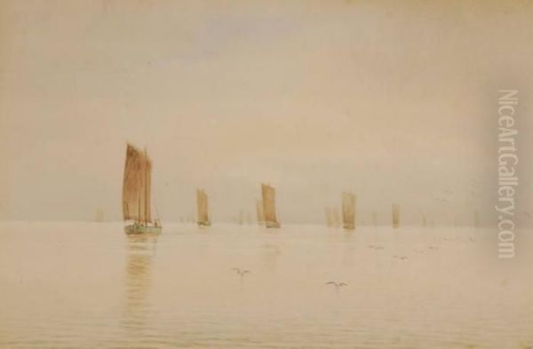 Fishing Fleet Off The Coast - view 1