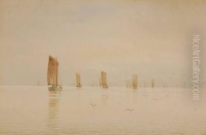 Fishing Fleet Off The Coast by James Ashton