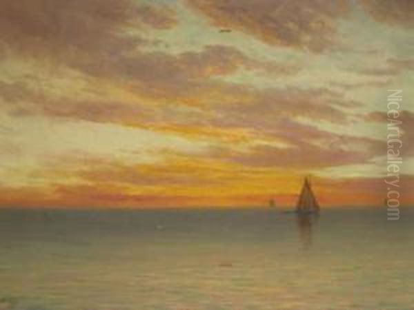 Sunset With Vessels - view 1