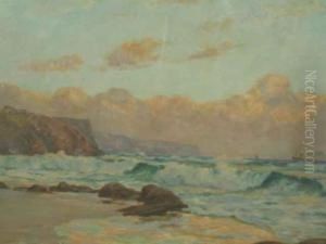 Coastal Landscape With Steamer, Noarlunga Headlands