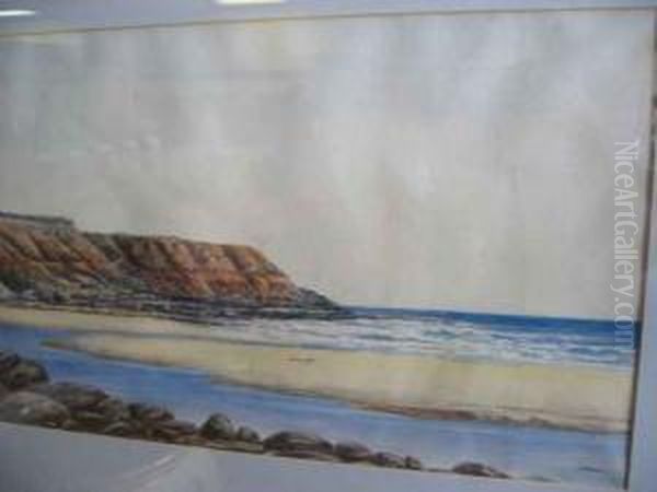Mouth Of The Onkaparinga Pt Noarlunga Watercolour Signed Lower Right 27 X 43.5cm - view 1