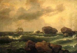 Seascape at Sunset by Thomas Birch
