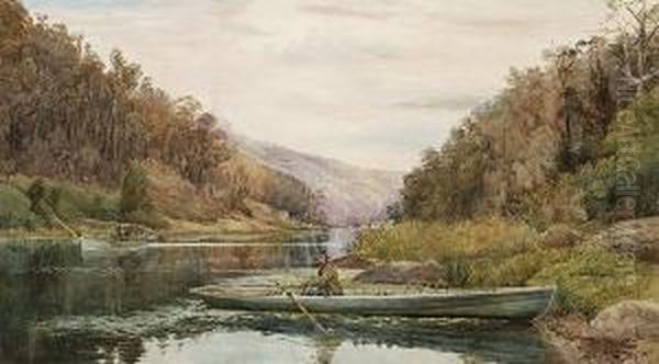 Boatman On The Hawkesbury River, At Cole And Candle Creek, Near Akuna Bay - view 1