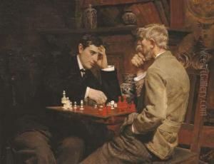 The Chess Game by Julian Ashton