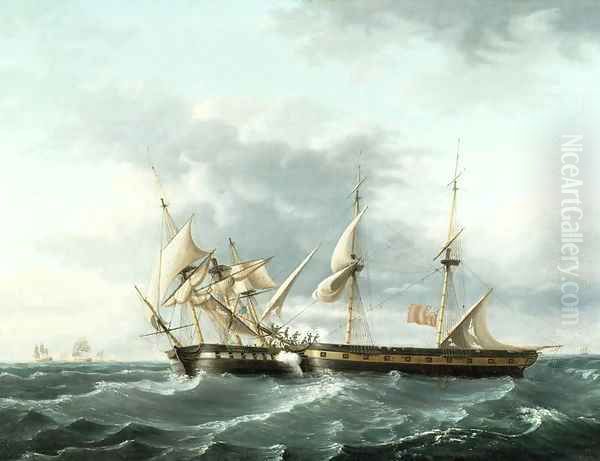 Naval Engagement between USS Wasp and HMS Frolic 1815 - view 1