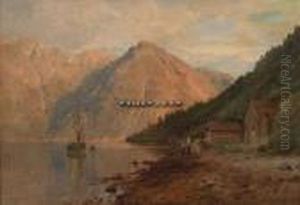 Ved Utne I Hardangerfjorden by Anders Monsen Askevold
