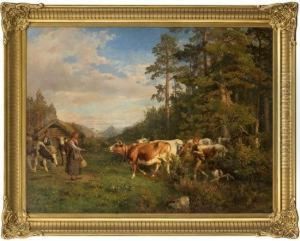 At The Mountainfarm by Anders Monsen Askevold