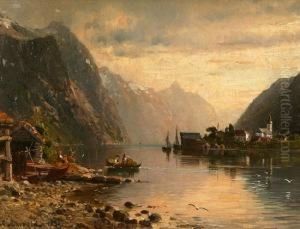 Fjordlandskap Med Kirkested 1891 1891