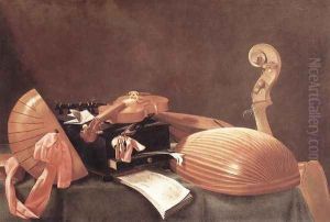 Still Life with Stringed Instruments (Natura morta con strumenti a corda) by Evaristo Baschenis