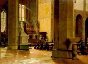 Interno Di Santa Croce by Antonio Maria Aspettati