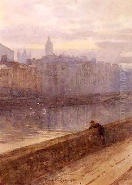 Evening On The River Liffey With St.John - view 1