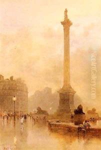 Nelsons Column In A Fog by Rose Maynard Barton