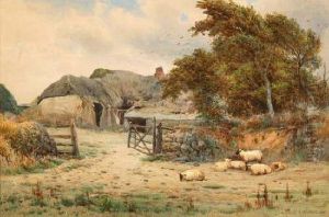 Sheep Grazing by Reginald Aspinwall