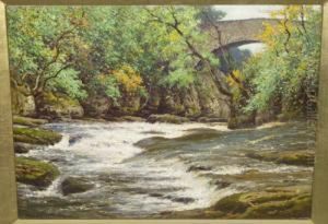 A.r.cam.a. "the River Eden In
Flood" Signed And Dated "1900", Also Extensively Inscribed On The
Stretcher Verso, In The Artist's Own Hand, Also Inscribed "lancaster" by Reginald Aspinwall