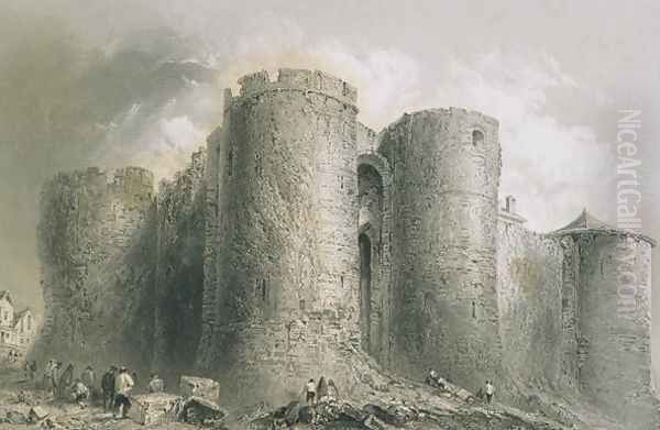 King John's Castle, Limerick, Ireland, from 'Scenery and Antiquities of Ireland' by George Virtue, 1860s - view 1