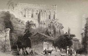 Palace of Belisarius, Turkey, Istanbul by William Henry Bartlett