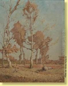 Les Bouleaux En Automne by Alphonse Asselbergs
