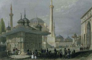 Fountain and Square of St. Sophia, Istanbul c.1850
